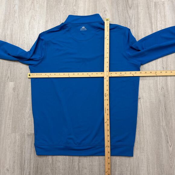 Peter Millar Wicking Perth 1/4 Zip Pullover Men's Large Blue Performance Golf - Picture 8 of 9